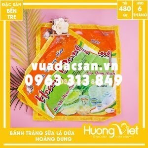 Bánh tráng sữa lá dứa Hoàng Dung 400gr