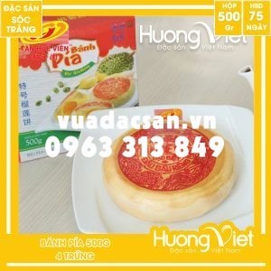 Hôp quà bánh pía đậu xánh sầu riêng 4 trứng Tân Huê Viên 500gr