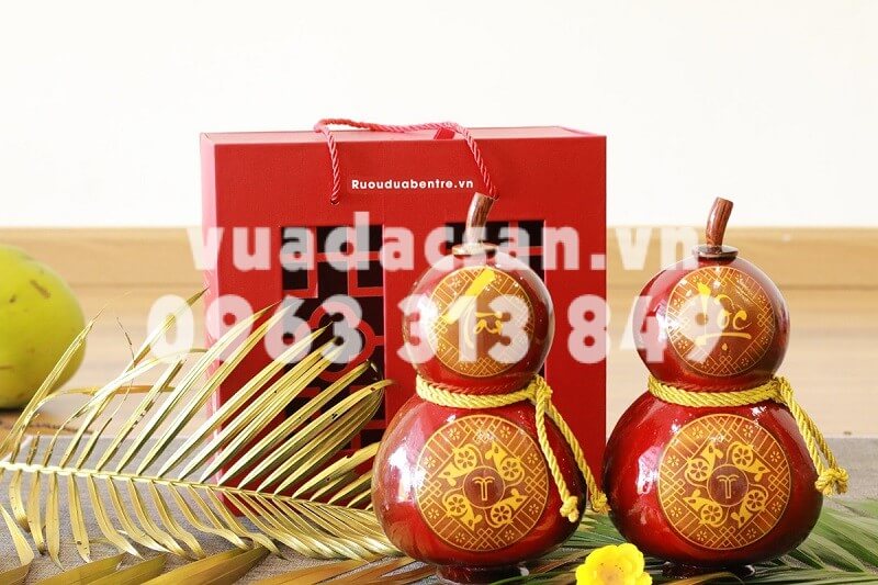 quà tết rượu dừa hồ lô Bến Tre