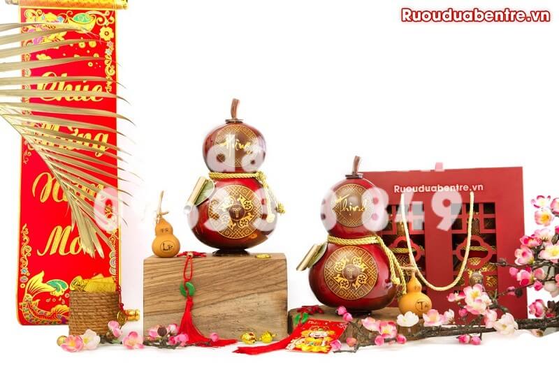quà tết rượu dừa hồ lô Bến Tre