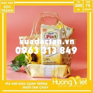 Bánh pía kim sa đậu xanh Tân Huê Viên 300gr