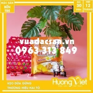 Kẹo dừa gừng Hai Tỏ 150gr