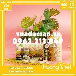 Kẹo dừa nguyên chất cao cấp ít đường Du Thảo 400gr