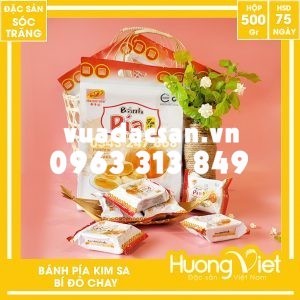 Bánh pía kim sa chay bí đỏ mini Tân Huê Viên 12 bánh (túi 500gr)