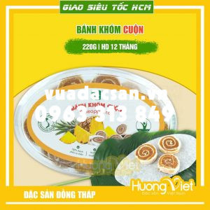 Bánh khóm cuộn bánh phồng nếp 220gr