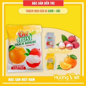 Thạch rau câu konjac trái cây vị Cam - Vải 240g