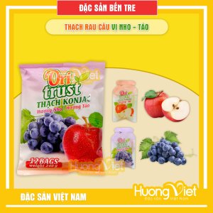 Thạch rau câu konjac trái cây vị Nho - Táo 240g